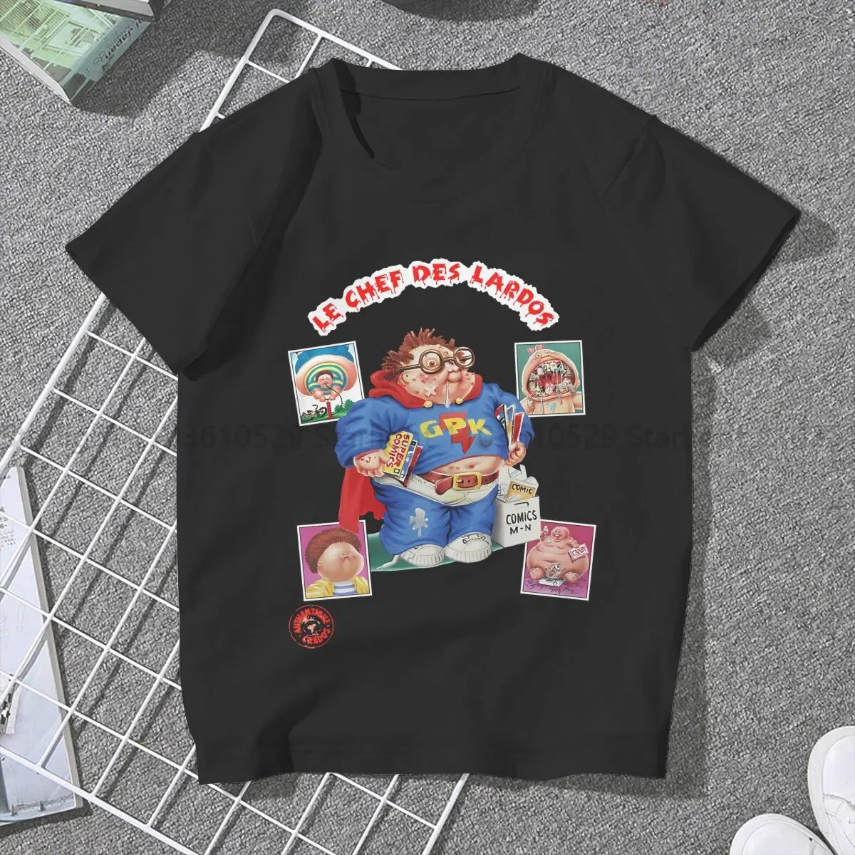 Le Chef Des Lardos Les Crados French Women's T Shirt Garbage Pail Kids Ladies Tees Polyester Tops Basic Tshirt y2k Fashion