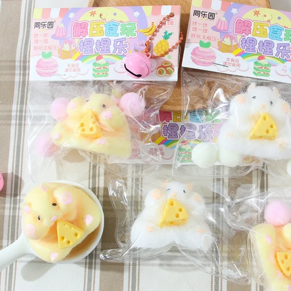New TPR Hamster Squeeze Toys Slow Rebound Flocking Stress Toy Mini Cute Hamster Decompression Toys Adult