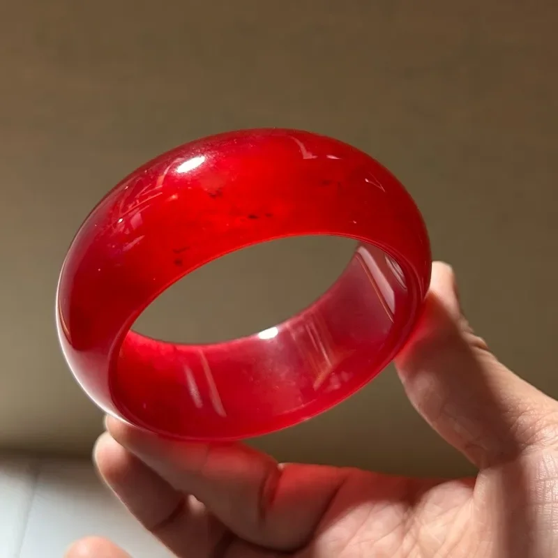 

Natural Quartzite Red Tire Bracelet, Atmospheric Classic Jade Bracelet Jewelry