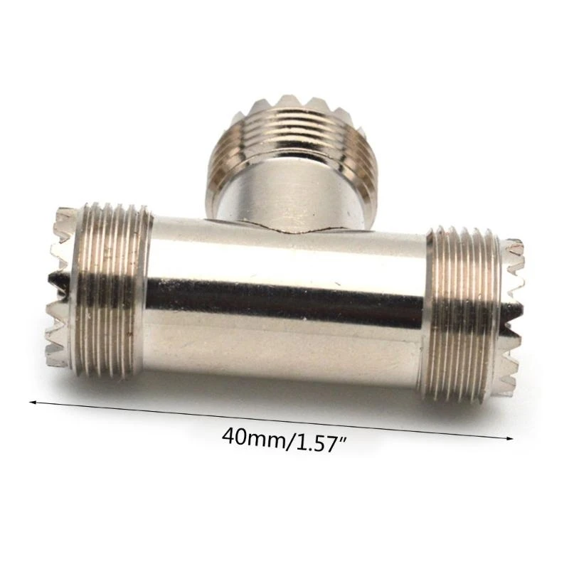 2025 New 1Pack PL-259 UHF Triple Connector UHF Female PL259 to Dual UHF Female SO239 ADAPTER RF COAXIAL CONNECTOR UHF T