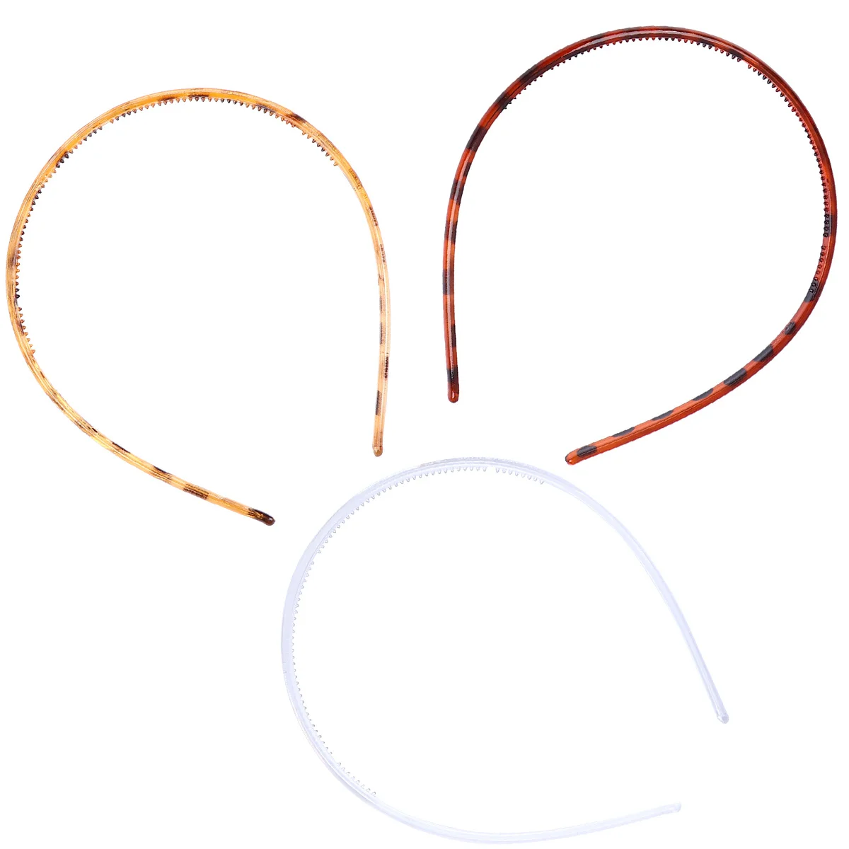 

6pcs Plastic Headband Simple Narrow Hair Hoop With Teeth 0.5Cm For Women Daily Use Elastic Fashion Hair Accessories