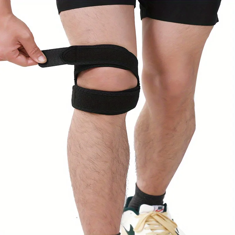 Immagine 4: Ginocchiere da 2 pezzi, ginocchiere regolabili, attrezzature sportive per il supporto del ginocchio, cinghie per menisco, adatte per la corsa, il fitness
