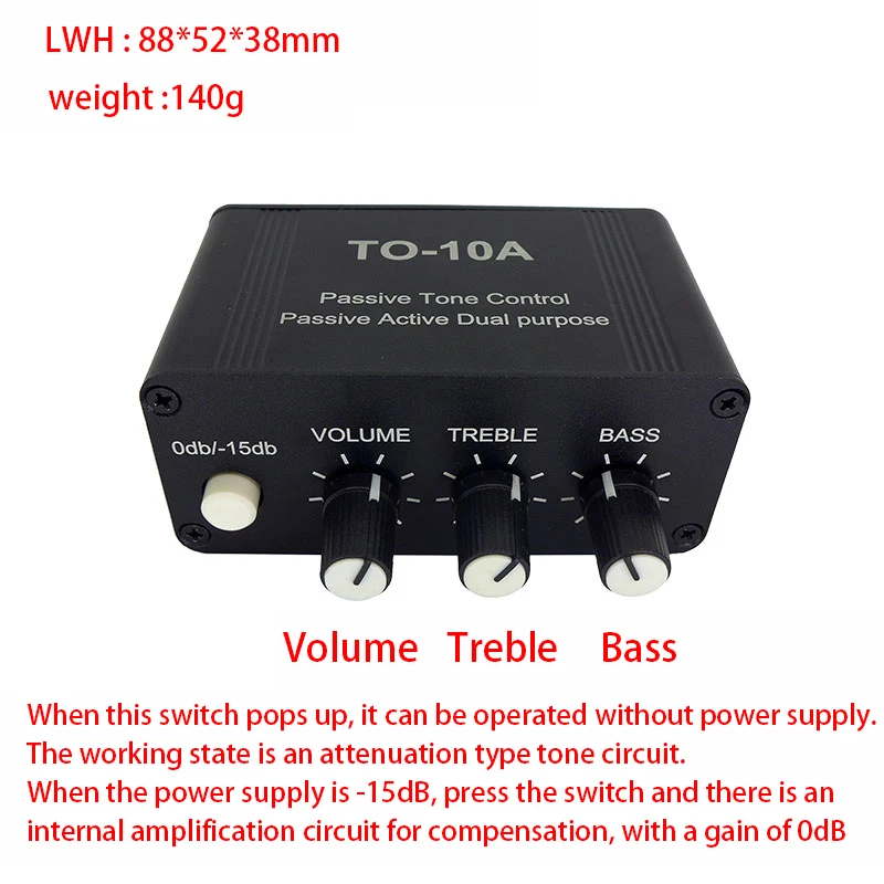 Imagem -03 - Pré Amplificador Tom Control op Active Ajuste de Volume Passivo Treble Bass Controller Atenuação tipo Ne5532