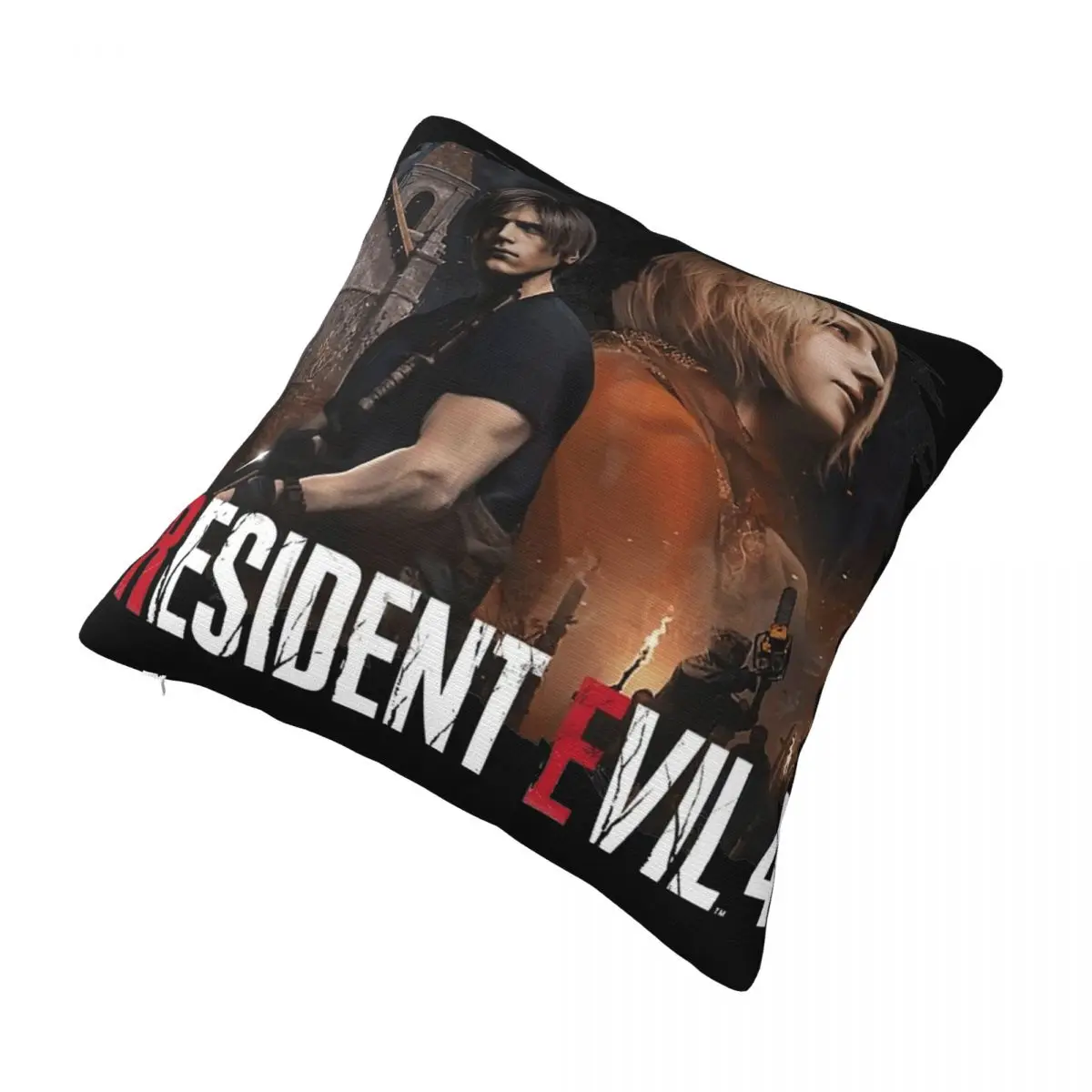 Decorative Pillowcase Resident Evils 4 Leon Kennedy Accessories Seater RE4 Funny Games Pillow Case Cover Square Multiple Sizes