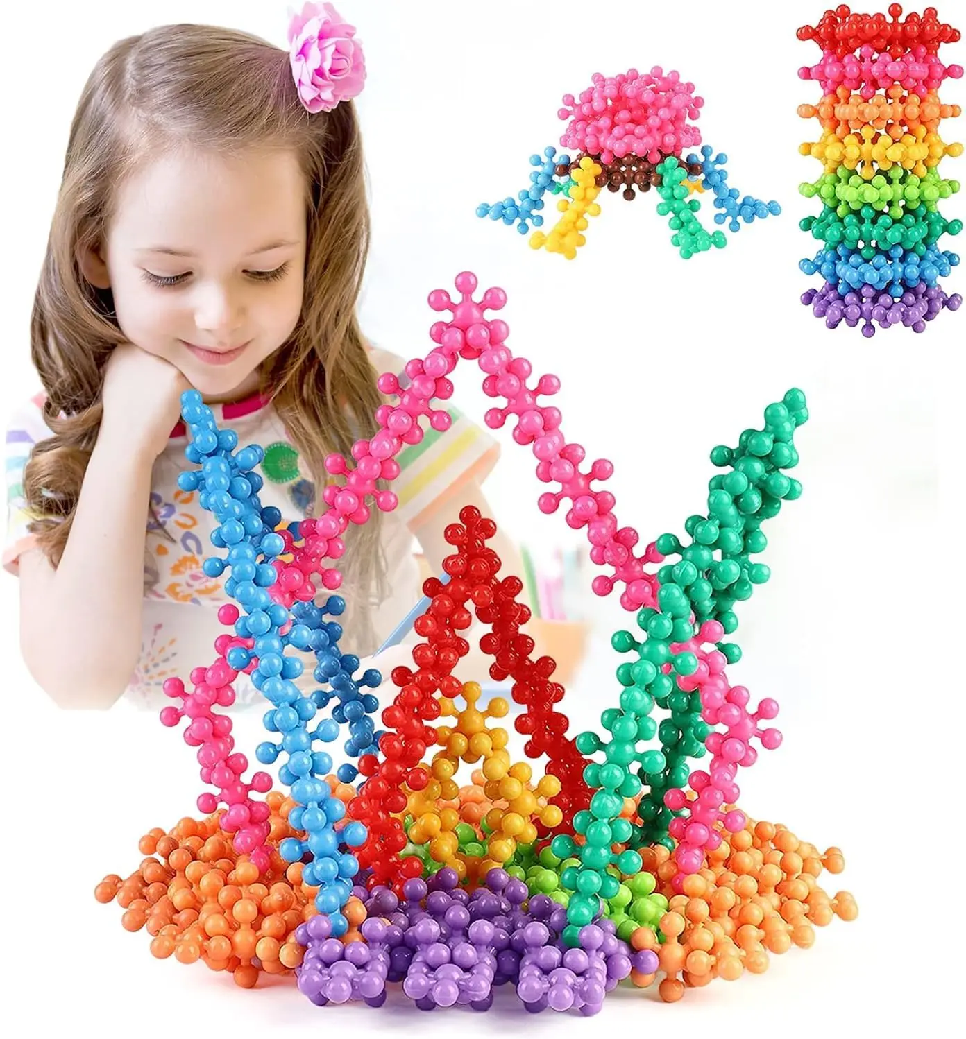 

Building Blocks Kids STEM Toys Educational Building Toys Discs Sets Interlocking Solid Plastic Building Blocks for Preschoolers