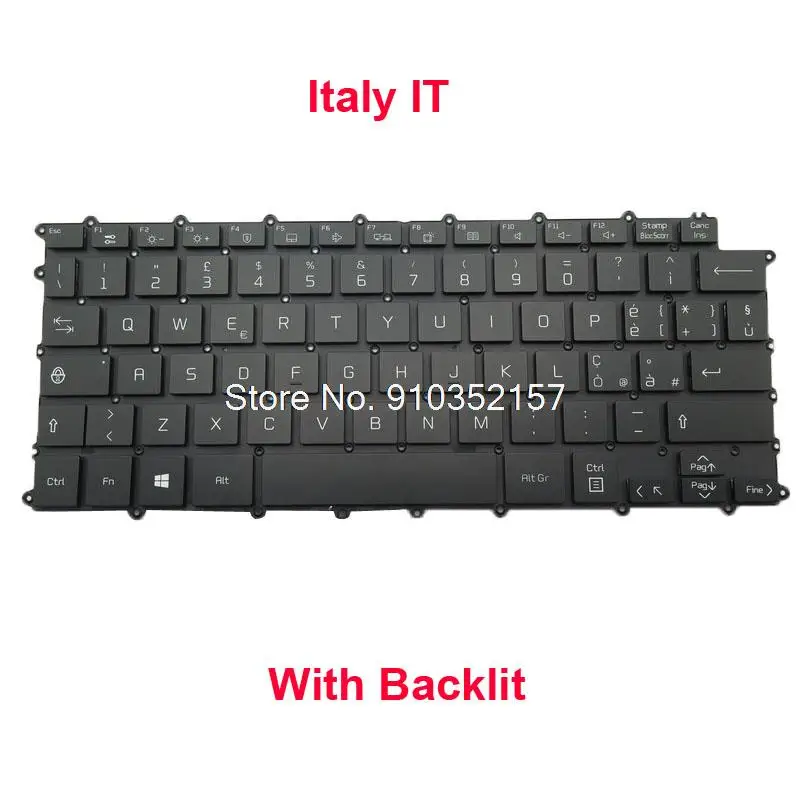 Backlit HU IT Keyboard For LG 14Z90P-K.A54J1 14Z90P-K.AA74A1 14Z90P-K.AAW3U1 AAW5U1 14Z90P-K.AAB8U1 14Z90P-K.AAS8U1 Hungary