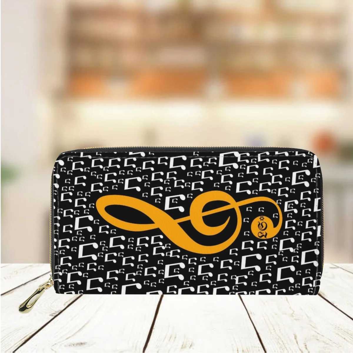 Fashion Musical Notation Print Wallet for Women Luxury Leather Long Money Bag Casual Shopping Business Credit Card Holder Purse