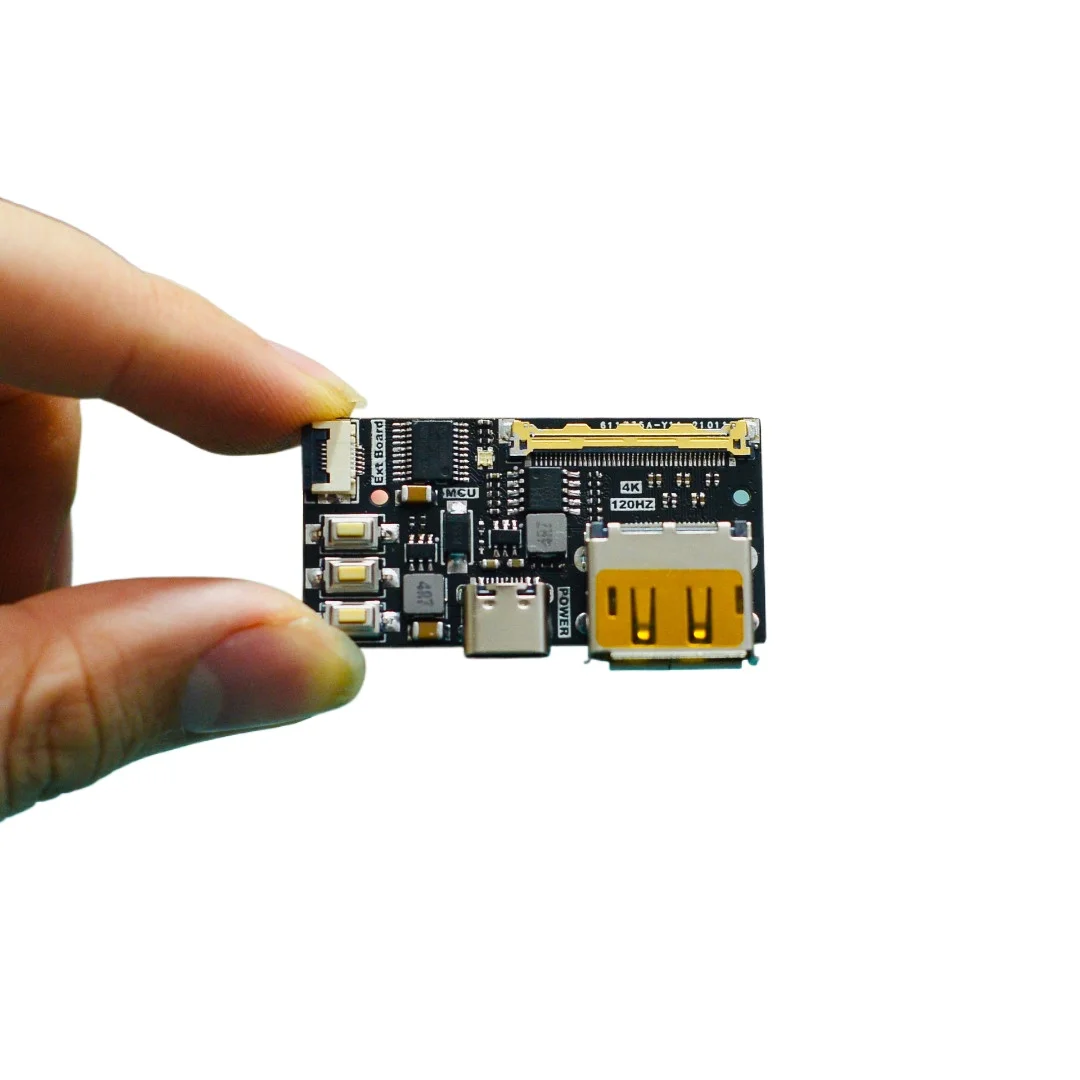 DP to EDP 4K-120Hz portable screen driver board V5.1 with button expansion board, supports PD5V/9V/12V DIY self-made portable sc