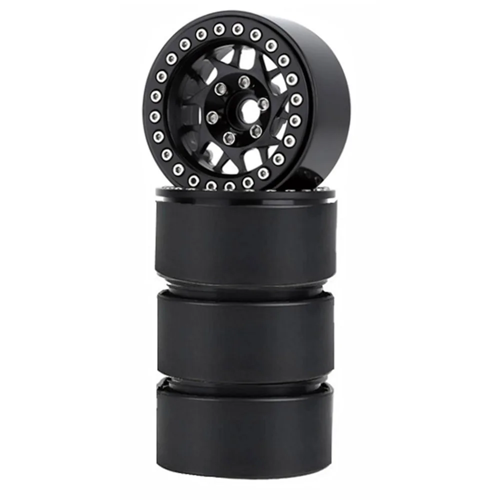 Aluminium Velg Beadlock 2.2in Velgen Hub 4 stuks Vervanging voor TRAX4 SCX10 90046 AXI03007 RedCat Gen8 1/10