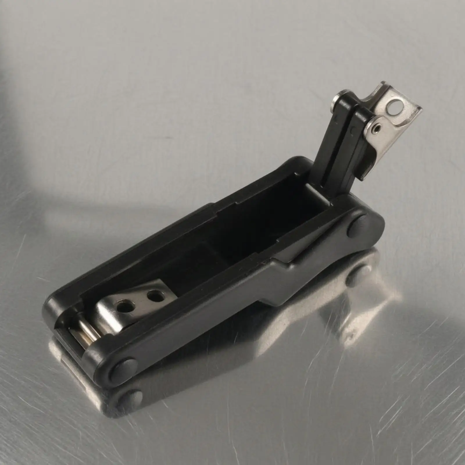 Space Saving Draw Latch for Cabinet Door with Mounting Kit Rubber Handle Pull Down Lock Hasp