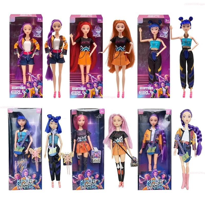 

Фигурки Kpop Demon Hunters — Rumi Mira Zoey, 3 упаковки с музыкой, пластиковые игрушки «сделай сам» для девочек 3+, коллекционный подарок Kpop