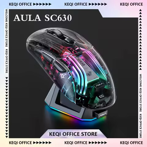 Aula Sc630 Customization Mouse 3mode 2.4g/Bluetooth/Usb Energy Conservation Mice Charging Base Gaming Esports Mouse PC Gifts