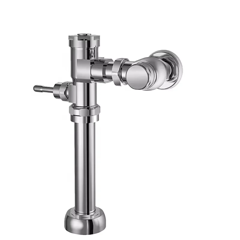Modern Bronze Pedal Flush Valve Adjustable Water Volume Saving Design for Family Bathroom Hotel Public Places Durable