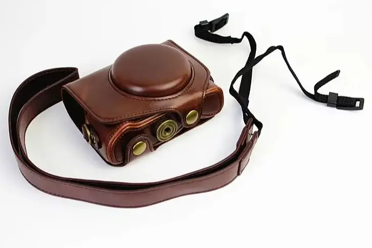 Multi-functional Leather Camera Case for Canon PowerShot Series - Fits G7X3  Hand Strap & Compact Storage