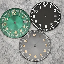 33.5mm Watch Dial Digital Dial Green Luminous Watch Replacement Accessories Watches Faces for NH35/ NH36/ 7S/ 4R Movement