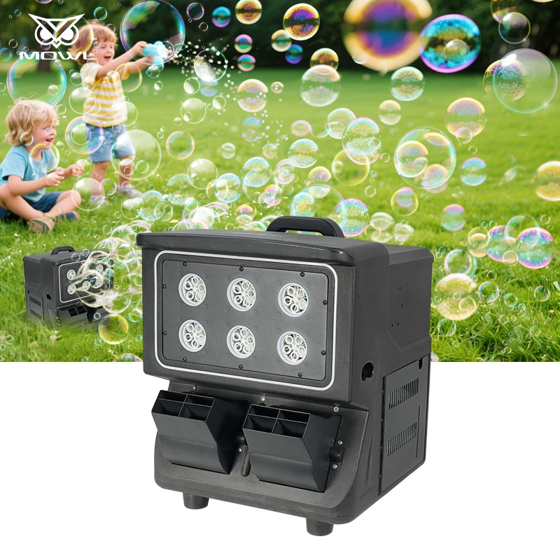 

6 Head Rainproof IP54 Electric 150W Remote Control Bubble Maker Machine for Outdoor Stage Wedding Show Events Party