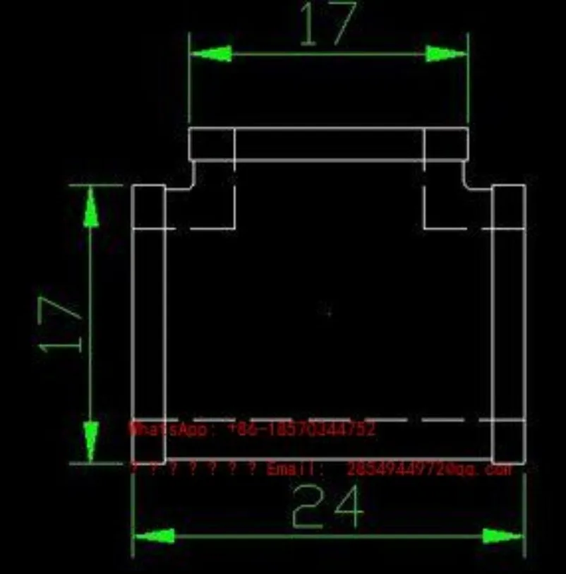 Water-cooled Tee Connector, Miniature 2-point T-tee G1/4 Tee