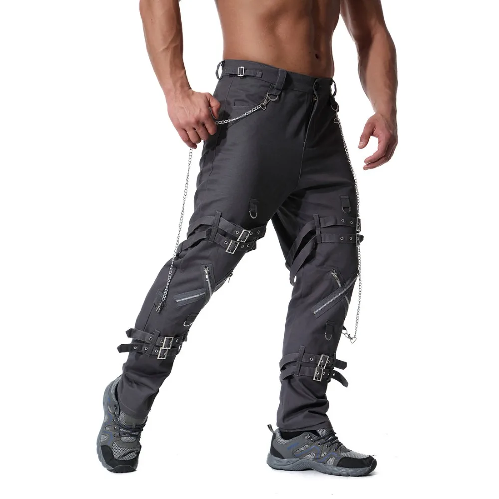 2023 Nieuwkomers Mannen Mode Hip Hop Joggers Punk Rock Cargo Broek Ritsen Streetwear Mannen Vinatge Broek Drop Verzending ABZ182