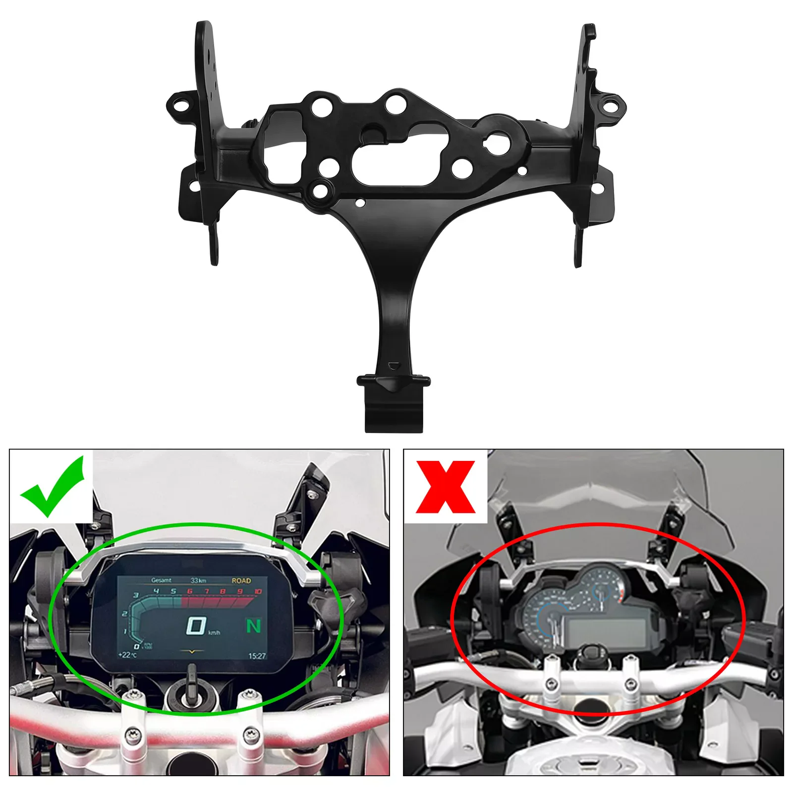 

Motorcycle Fairing Cowl Upper Stay Bracket For BMW R1200GS ADV 2018-2019 R1250GS 2019-2023