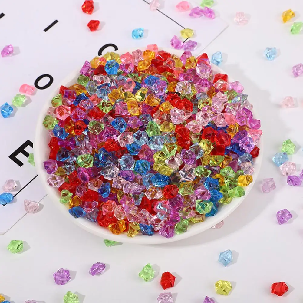 Fake Acrylic Diamond Wedding Scene Decoration 50pcs Acrylic Diamond Wedding Decor Fake Ice Cubes Vase Fillers Plastic for Diy