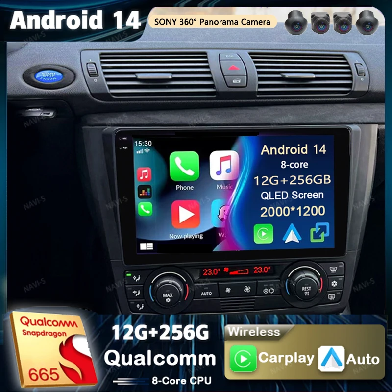 

Android 14 2K QLED For BMW E88 E82 E81 E87 1-Series 2004-2011 Android Car Radio Multimedia Video Player GPS Stereo CarPlay 4G BT