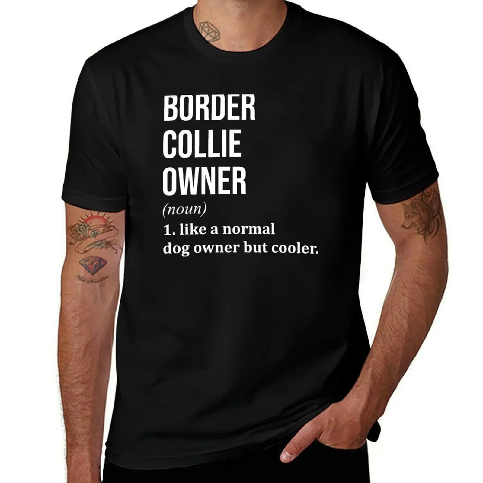 Border Collie Dog Owner Definition T-Shirt Daily Casual Short Sleeve Tee Shirt T-Shirt