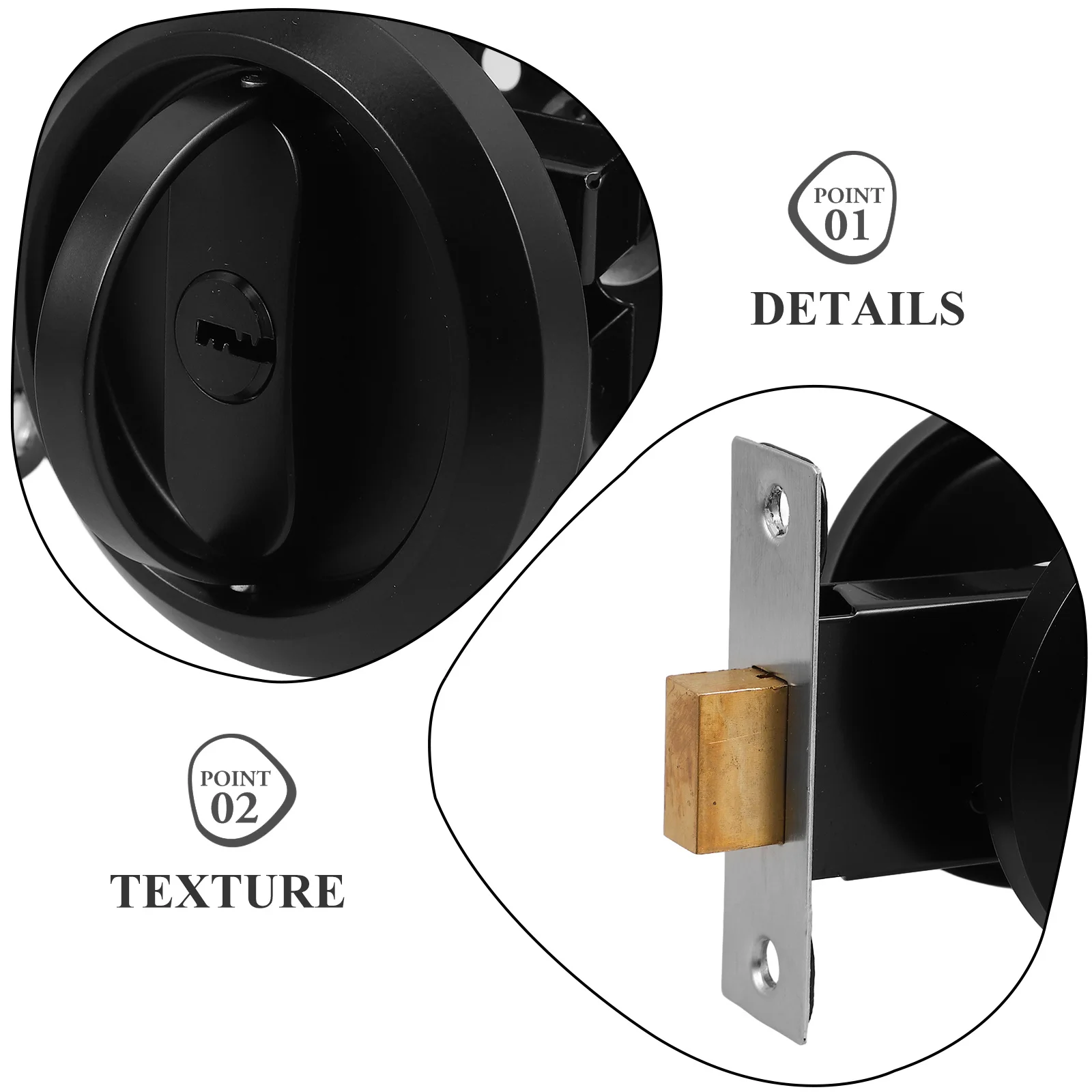 隠しドアロック 304 ステンレス鋼 目に見えないポケットドアロック プライバシーラッチ 寝室 バスルーム キッチン オフィス セキュリティ用