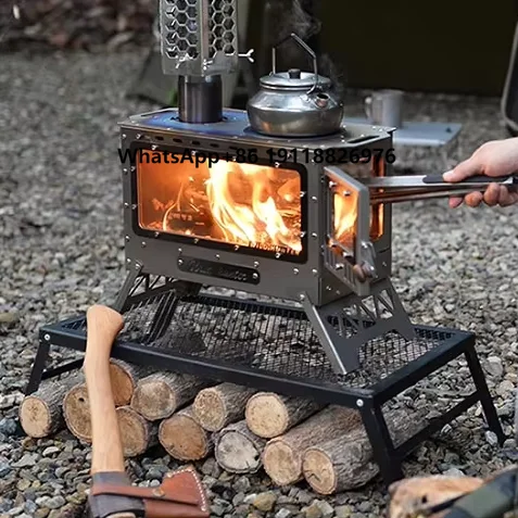 

Pure Titanium Ultra-Light Portable Wood-Burning Stove for Bbq Camping