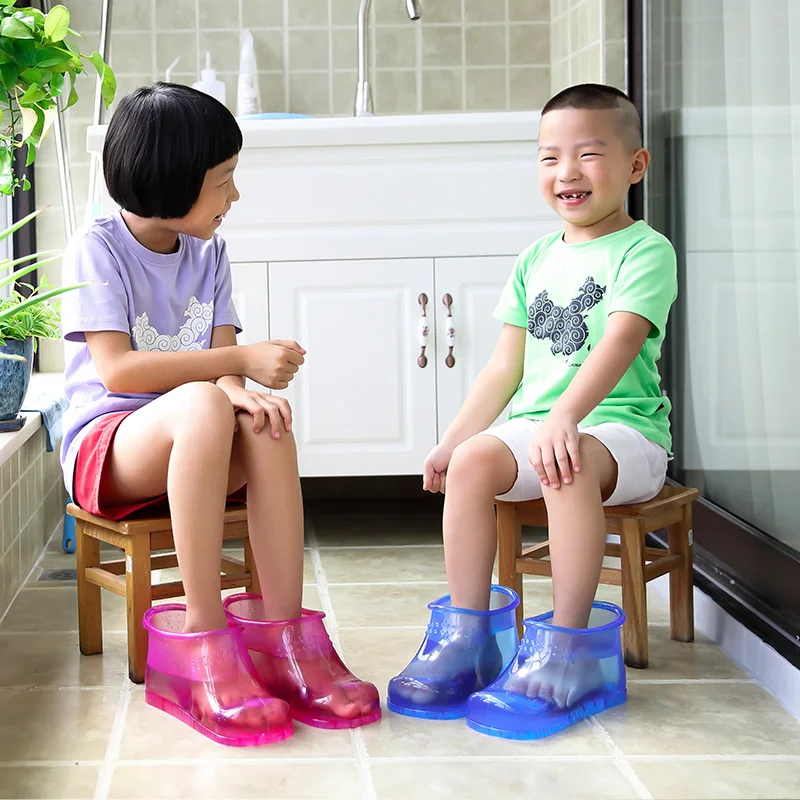 Japanese And Korean Foot Bath Shoes Bucket Foot Bath Spa Boots Basin Bath Washing Boots Tube Foot Toe Slippers PVC Foot Bath Boo