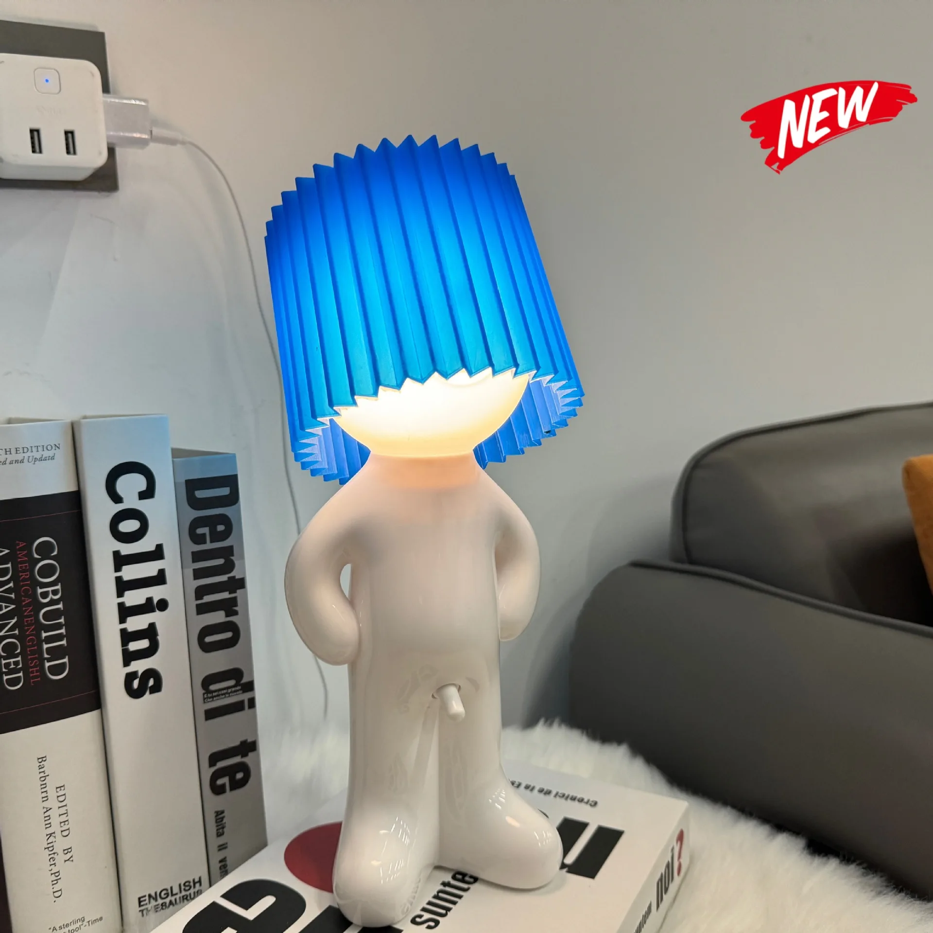 Room Bedroom Decoration Led Light Table Desk Lamp USB Shy Boy Night Light Mood Light With Penile Switch Christmas Gift
