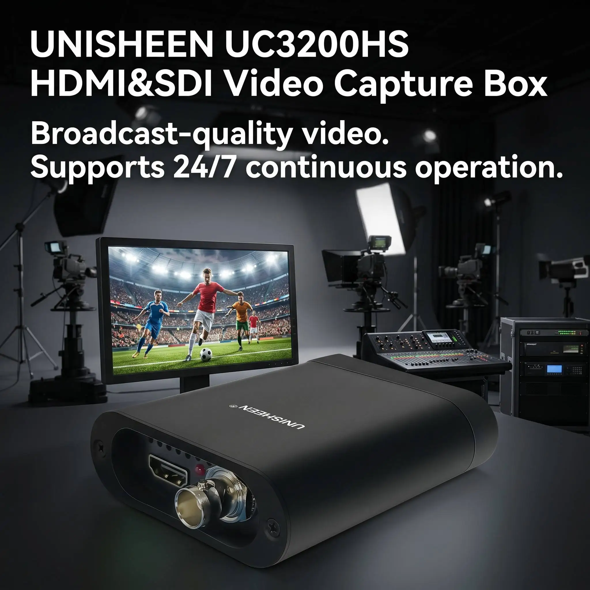 UNISHEEN UC3200HS FPGA Grabber Dongle Game Live Stream Broadcast 1080P USB3.0 60FPS SDI HDMI VIDEO CAPTURE Box