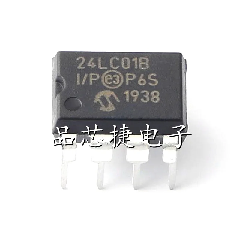 

10pcs/Lot 24LC01B-I/P Marking 24LC01B I/P PDIP-8 1KB I2C Serial EEPROM Electrically Erasable PROM