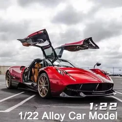 1/22 Pagani Huayra Dinastia Racing Alloy Cars Model Toy Simulation Diecast Metal Sound and Light Sports Car Kids Gift Collection