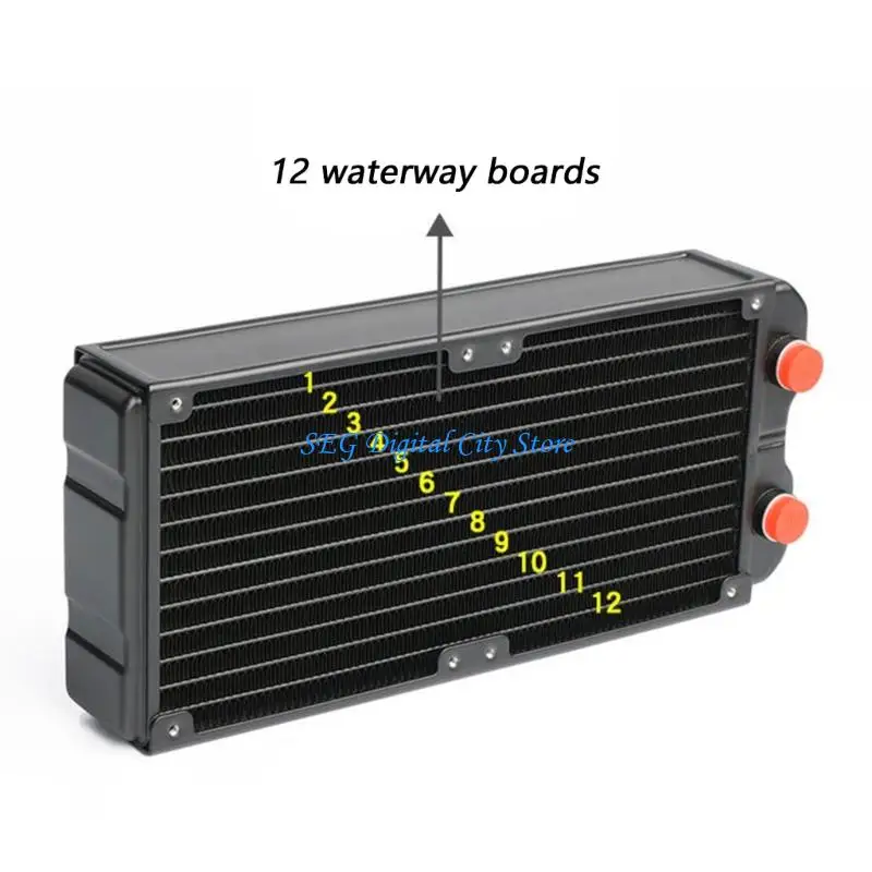 U75B Advanced 45mm Thick Double Layer CPU Liquid Coolers With 24 Coppers Tubes And 120mm Fan Support