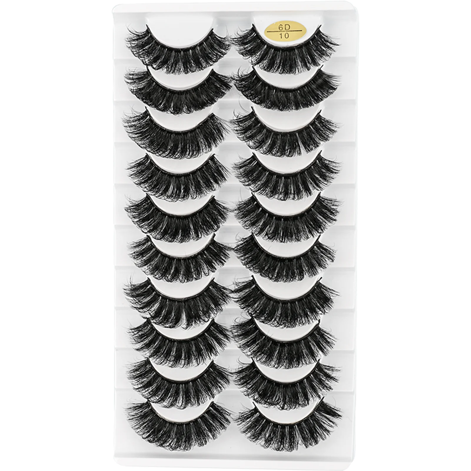 10 paires de faux cils aspect naturel faux cils pour un look élégant et tendance MIAO-US