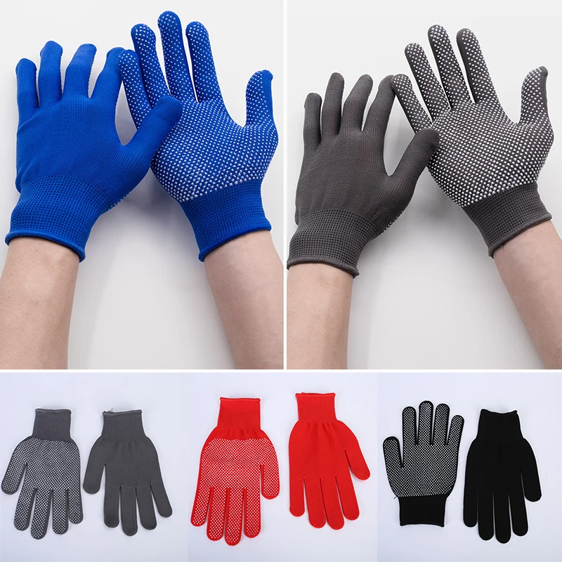 1 Pair Women Men Gloves Anti-slip Breathable Gloves Outdoor Riding Gloves Garden Work Nylon Mittens Reusable Full Finger Mittens