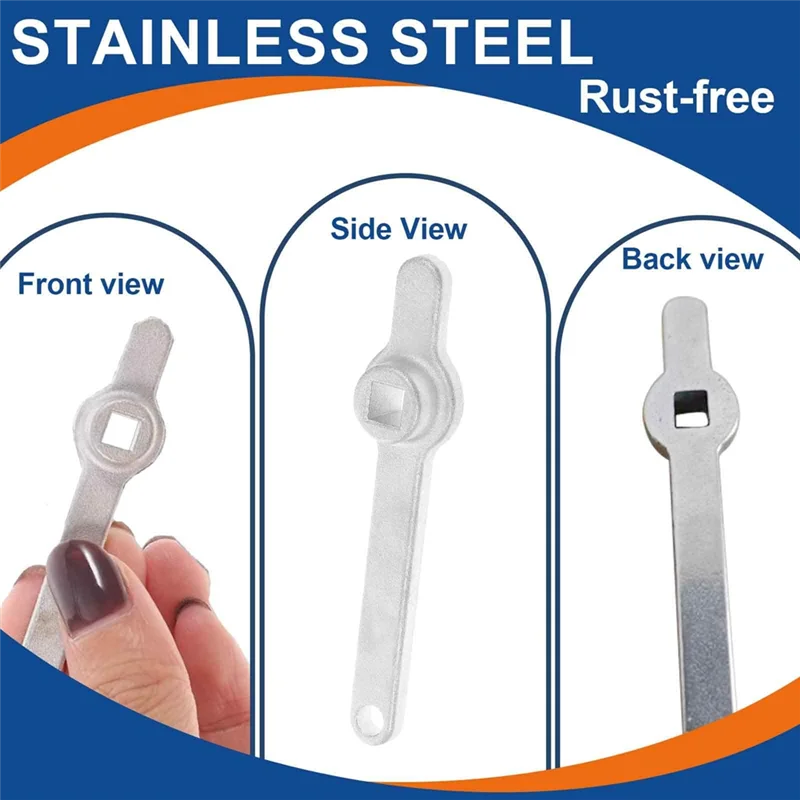 Ultra The Ultimate Radiator Key, Premium Stainless Steel Plumbing Tools, Air Outlet Handle Bleed Valve Spanner,Save Costs