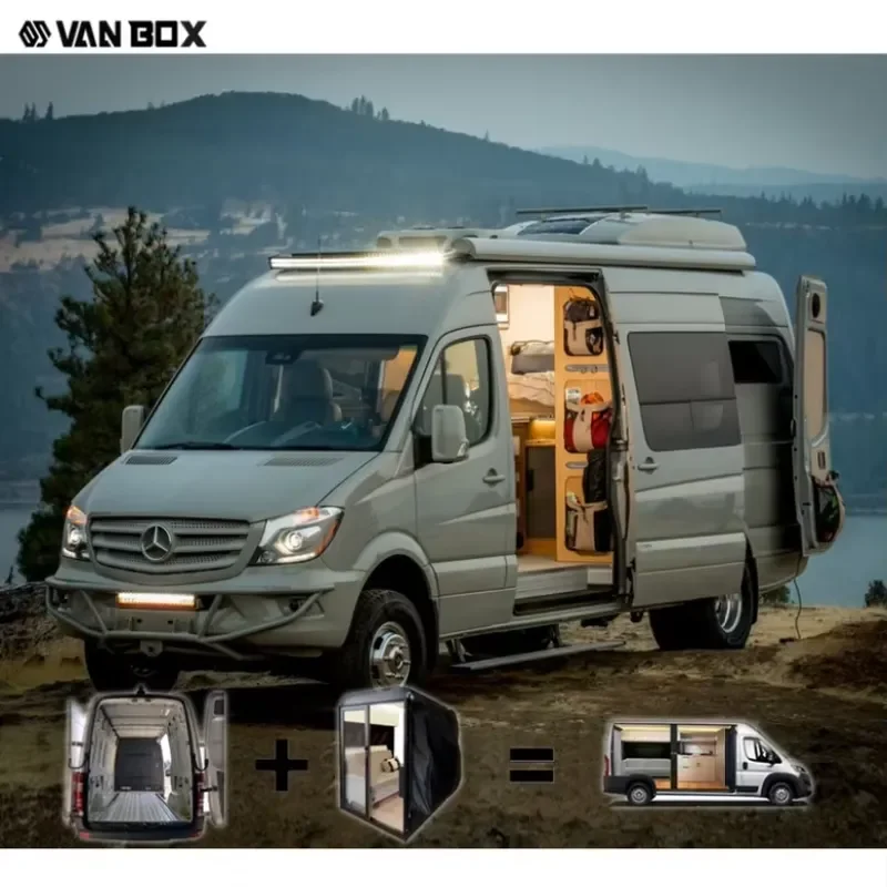 New Motorhome Off-Road Luxury Camper Mini RV for Self-Drive Camping Offroad Mobil Van Box Camping for Manufacturer's Models