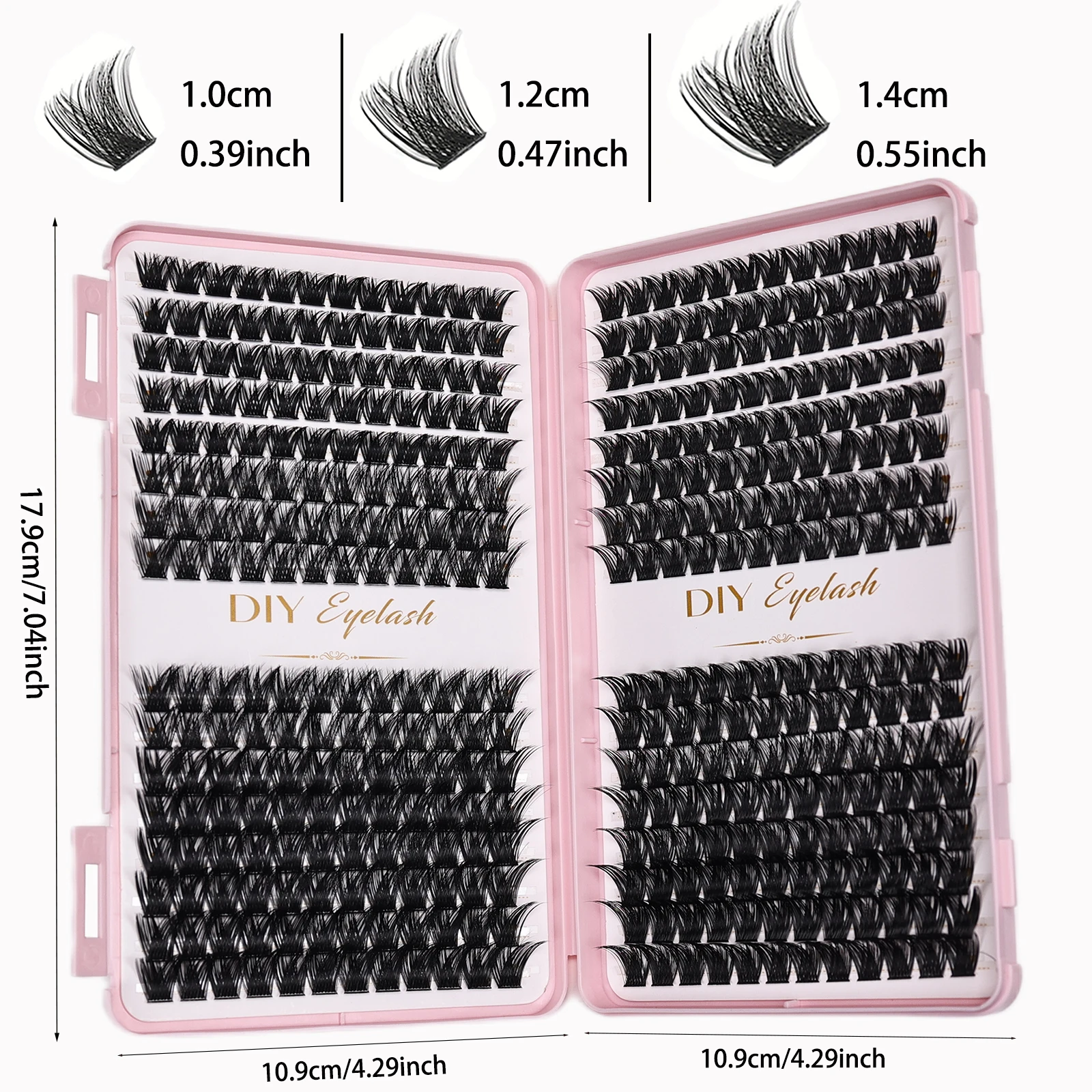 384 Stück DIY falsche Wimpern, Einzelwimpern, Wimpernbuch, Wimpernverlängerungen für das Make-up zu Hause, falsche Wimpern – Detail 4