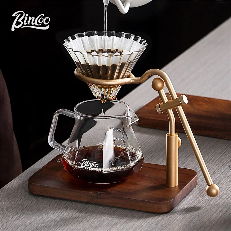 Bincoo Portable Coffee Drip Holder Adjustable Aluminum Dripper Holder Italian Espresso Machine Bracket, Lightweight Drip Holder