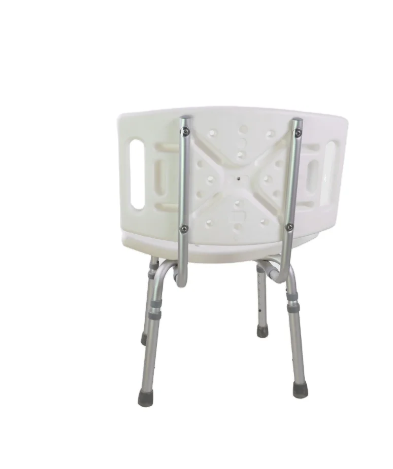 Factory Made Aluminum Alloy Bathroom Shower Chair  Chair with Backrest