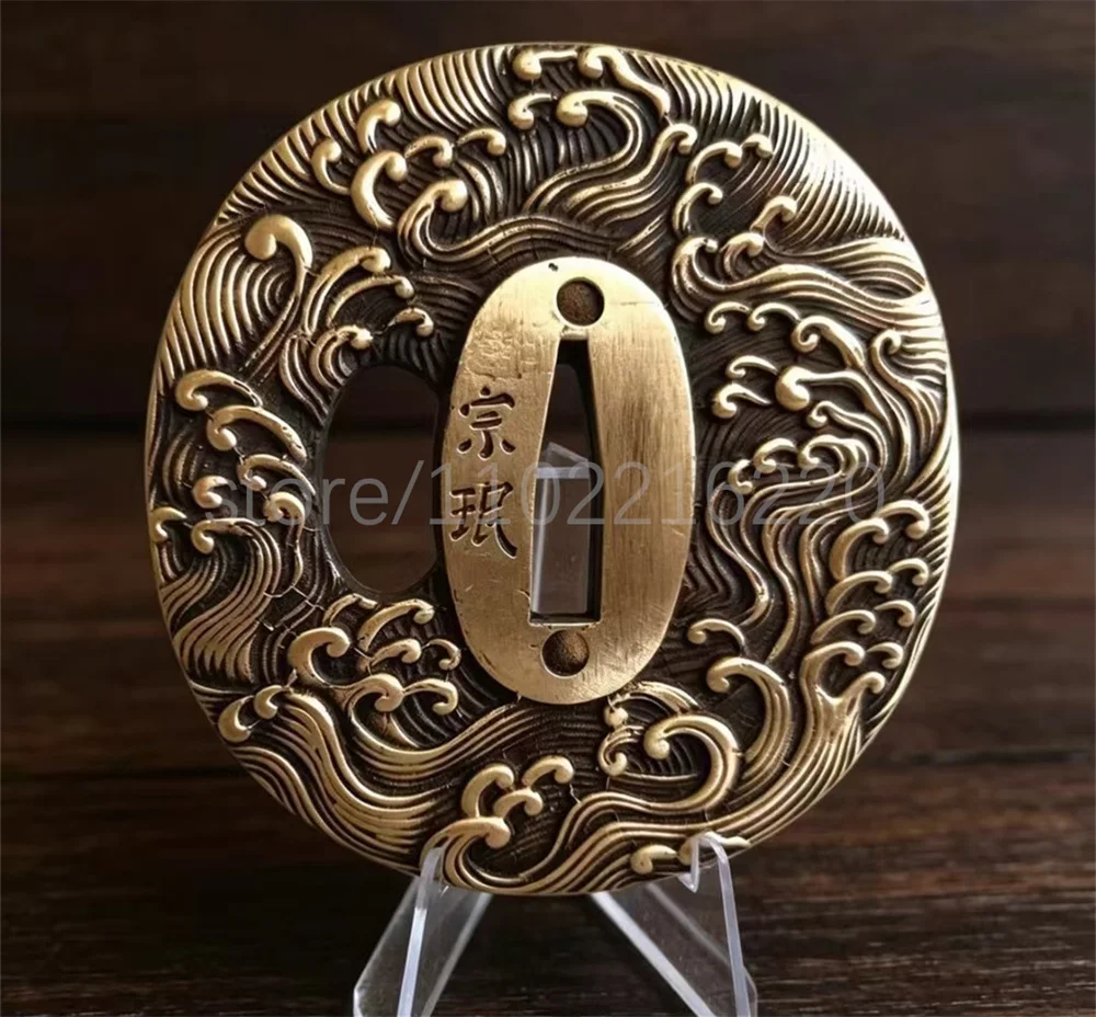 Wonderful Copper Tsuba Brass Handguard Guard For Japan Real Japanese Samurai Katana Sword Fittings Parts