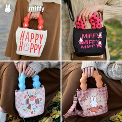 New Kawaii Miffy Cloud Crossbody Bag Shoulder Bag Handheld Bucket Bag Cartoon Anime Printed Portable Bag Birthday Gift for Gifts