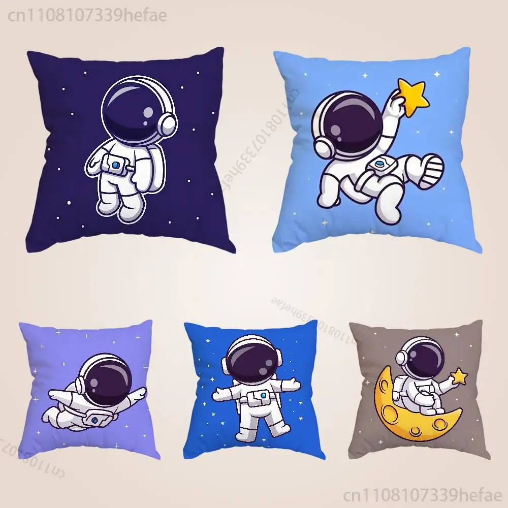 

chibi stronaut Pillow Cases for Bedroom Living Room Sofa Home Decor Polyester Cushion Cover with Zipper