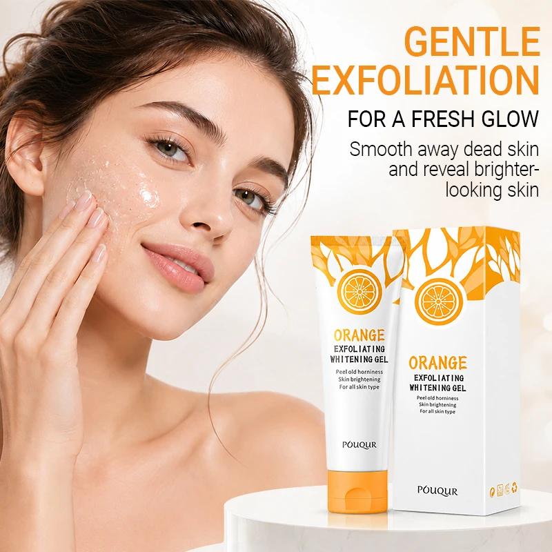Orange Exfoliating Gel Dead Spot Remover Brighten Peeling Gentle Repair Scrub Whiten Hydrating Moisturizer Korean Skin Care 50g