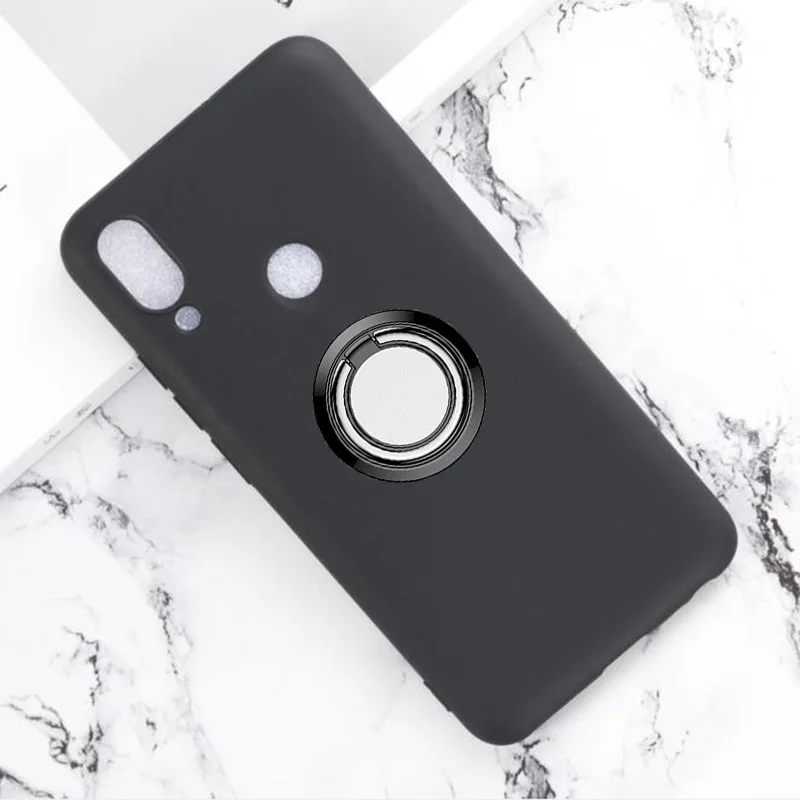 for Meizu Note 9 Back Ring Holder Bracket Phone Case Cover Phone TPU Soft Silicone Cases for Meizu Note 9 6.2 inch