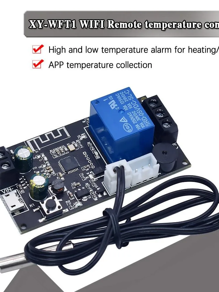 XY-WFT1 Zdalny termostat WIFI Moduł precyzyjnego regulatora temperatury Chłodzenie i ogrzewanie APP Zbieranie temperatury — zdjęcie 2