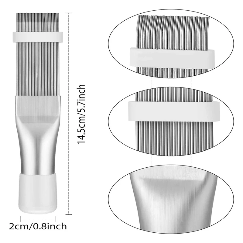 Air Conditioner Condenser Fin Comb Cleaner Set Kit Air Conditioner Fin Cleaner Brush Set Kit Evaporator Radiator Repair Tool