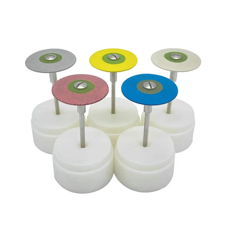 Dental Rubber Diamond Polisher Polishing Wheel Disc Grinder For Zirconia Porcelain Workpiece Dental Lab