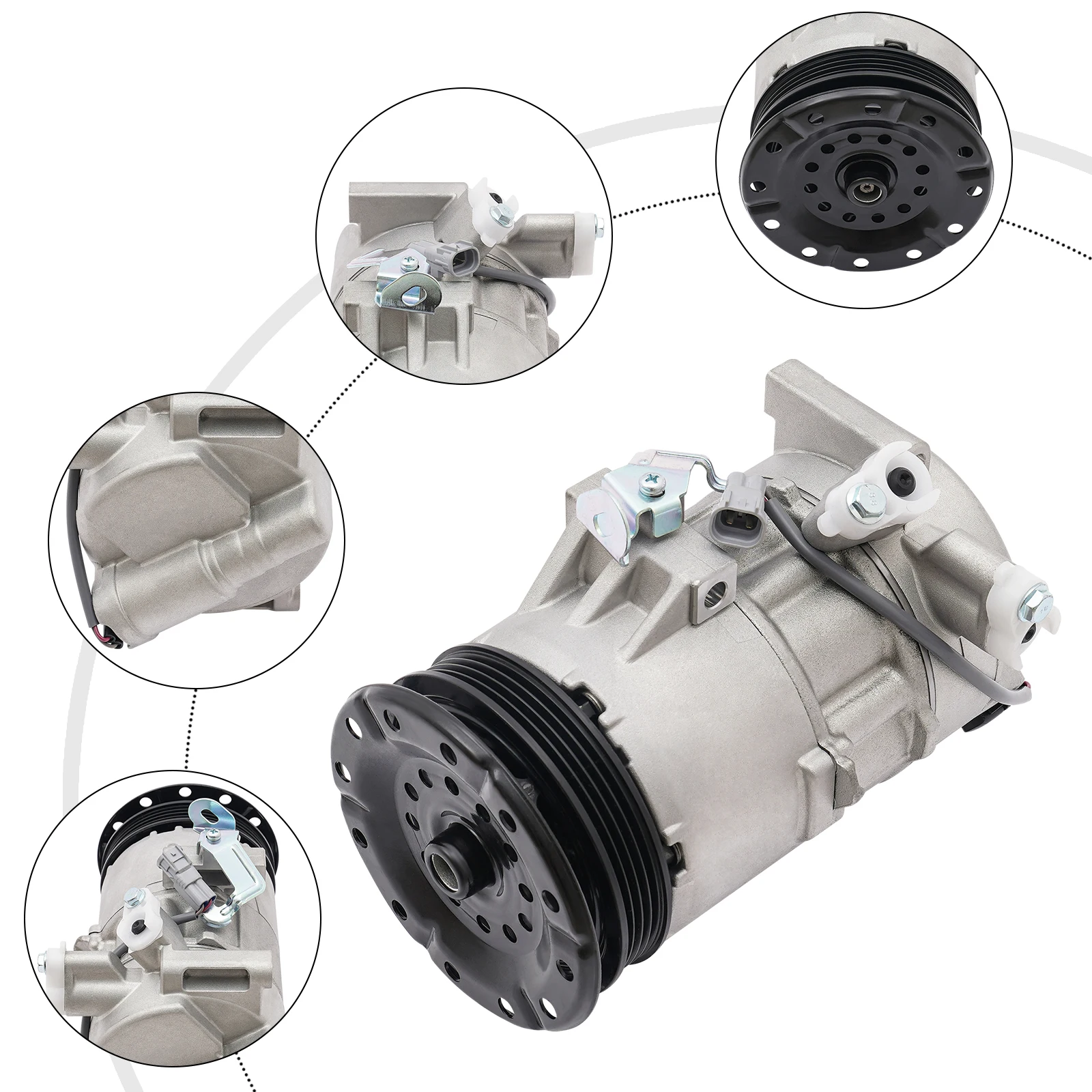 

AC Compressor with Clutch for Scion xA / xB 1.5L 2004-2006, Air Conditioning Replacement